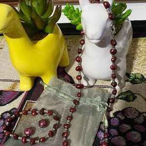 Free fresh water pearl set